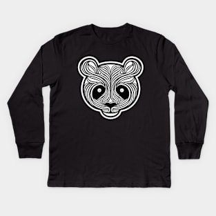 Black Pandas Kids Long Sleeve T-Shirt
